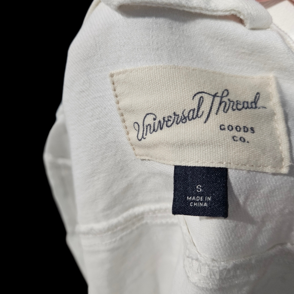 Universal Thread Cream Denim Jacket With Button F… - image 5
